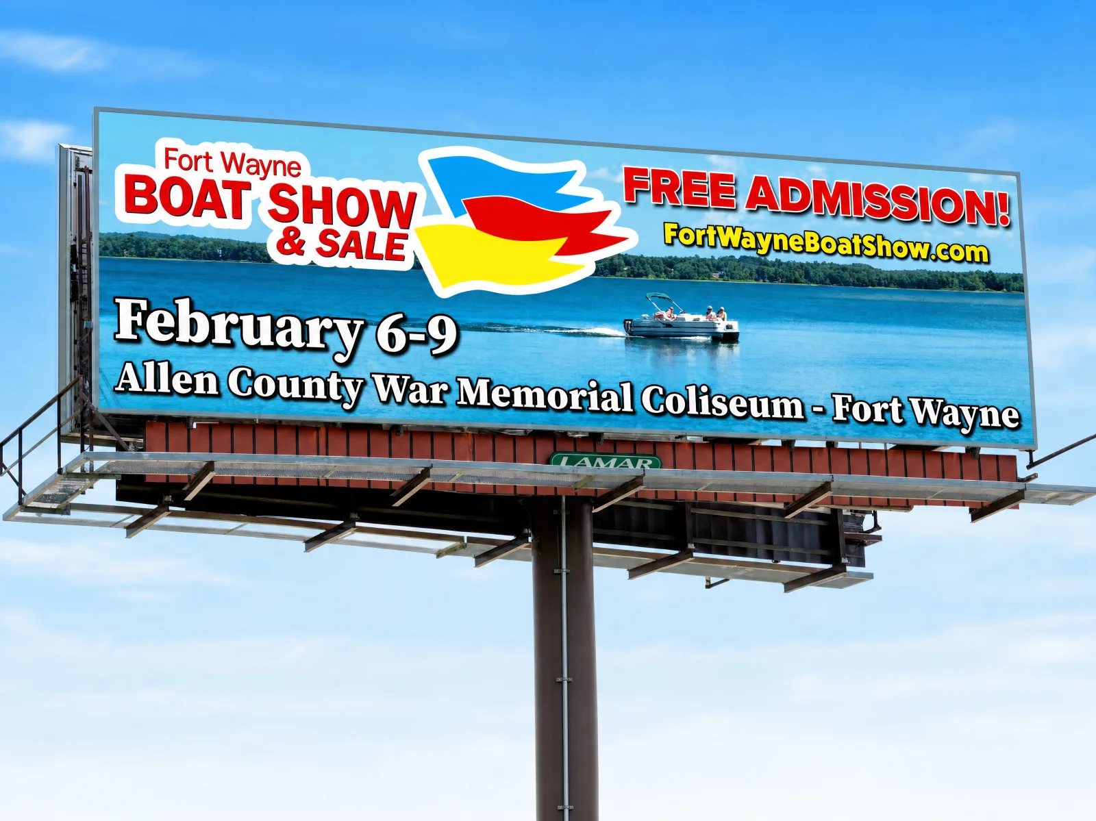 Fort Wayne Boat Show & Sale highway billboard by Total Concepts