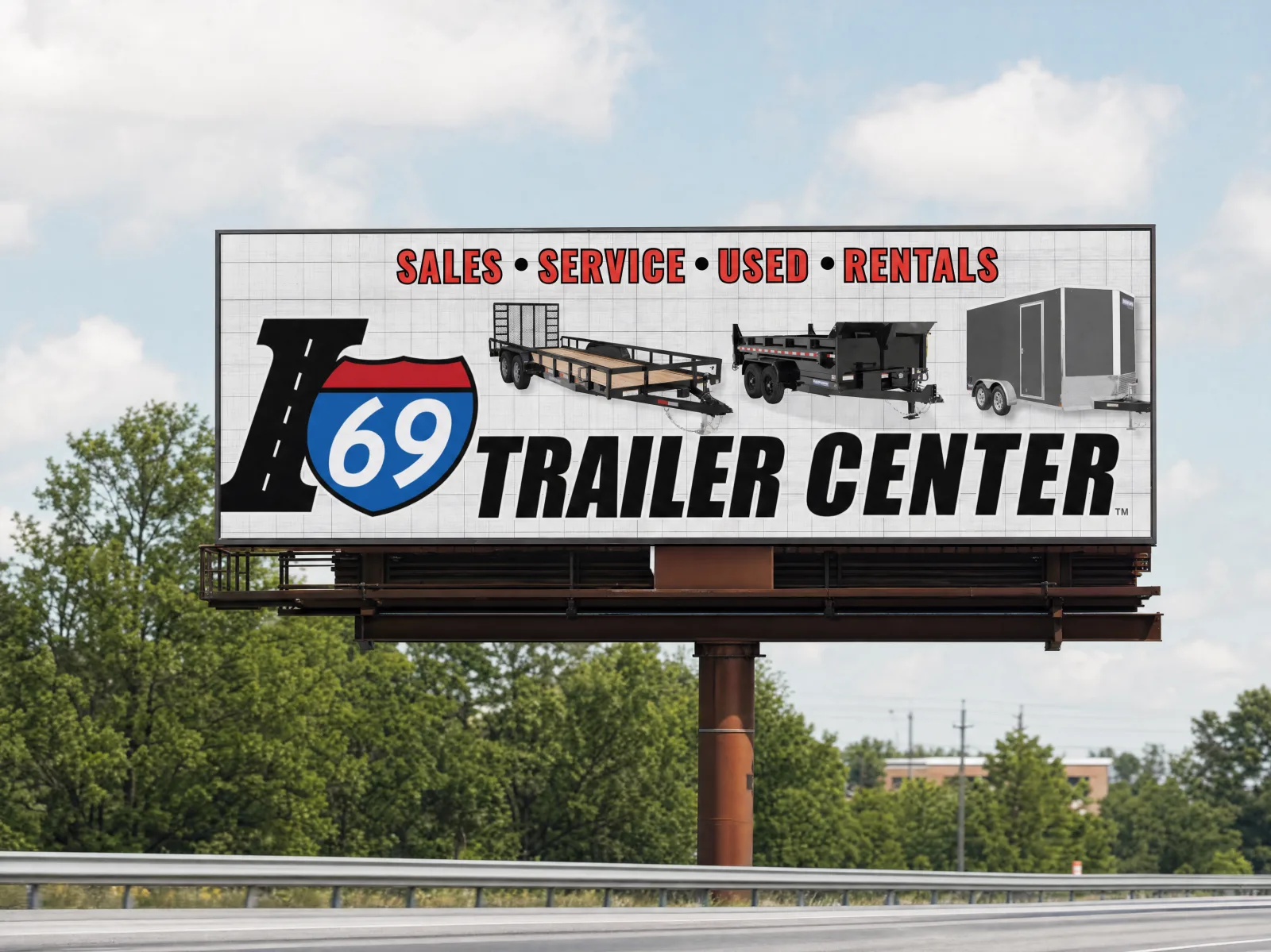 I-69 Trailer Center billboard by Total Concepts