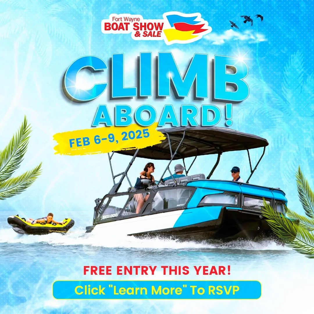 Fort Wayne Boat Show 'Climb Aboard' social ad by Total Concepts